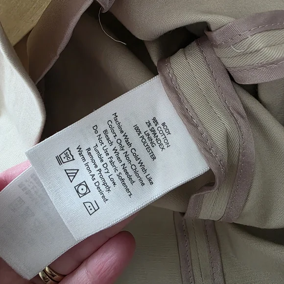 Eddie Bauer Pant Blazer Suit Set Womens 12 Cream Cotton Blend Preppy Academia - Picture 6 of 12